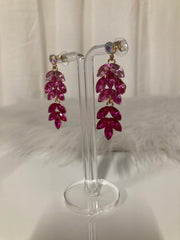 Fuchsia Royale Oorbellen – Luxe Kristal Statement Earrings