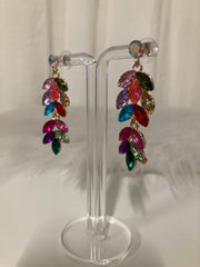 Rainbow Luxe Kristal Oorbellen – Multicolor Statement Earrings