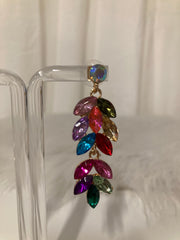 Rainbow Luxe Kristal Oorbellen – Multicolor Statement Earrings