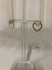 Eternal Love Oorstuds – Dubbel Hart Goud