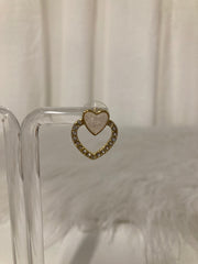 Eternal Love Oorstuds – Dubbel Hart Goud