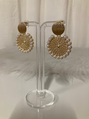 Pearl Royale Statement Oorbellen – Goud met Parels