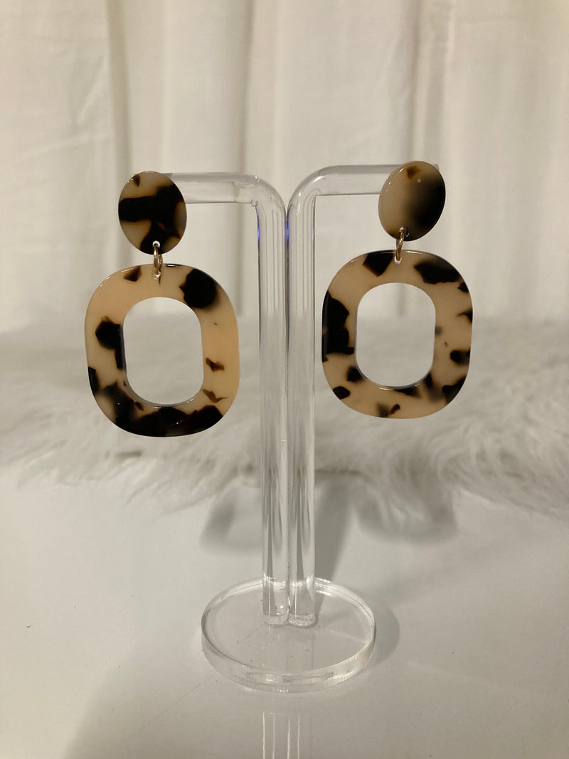 Boucles d'oreilles carrées Monaco Tortoise – Boucles d'oreilles géométriques de luxe