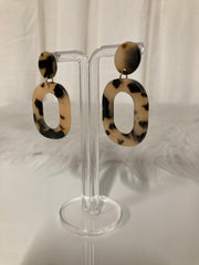 Monaco Tortoise Square Oorbellen – Luxe Geometrische Statement Oorbellen