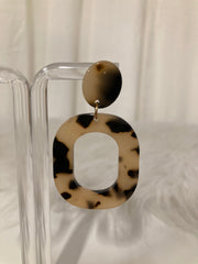 Monaco Tortoise Square Oorbellen – Luxe Geometrische Statement Oorbellen