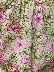 Akoz Groene Korte Jumpsuit met Bloemenprint groen-roze