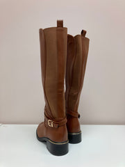 JM Diamond Annesophie Dameslaarzen Camel – Hoge Laarzen met Stretch