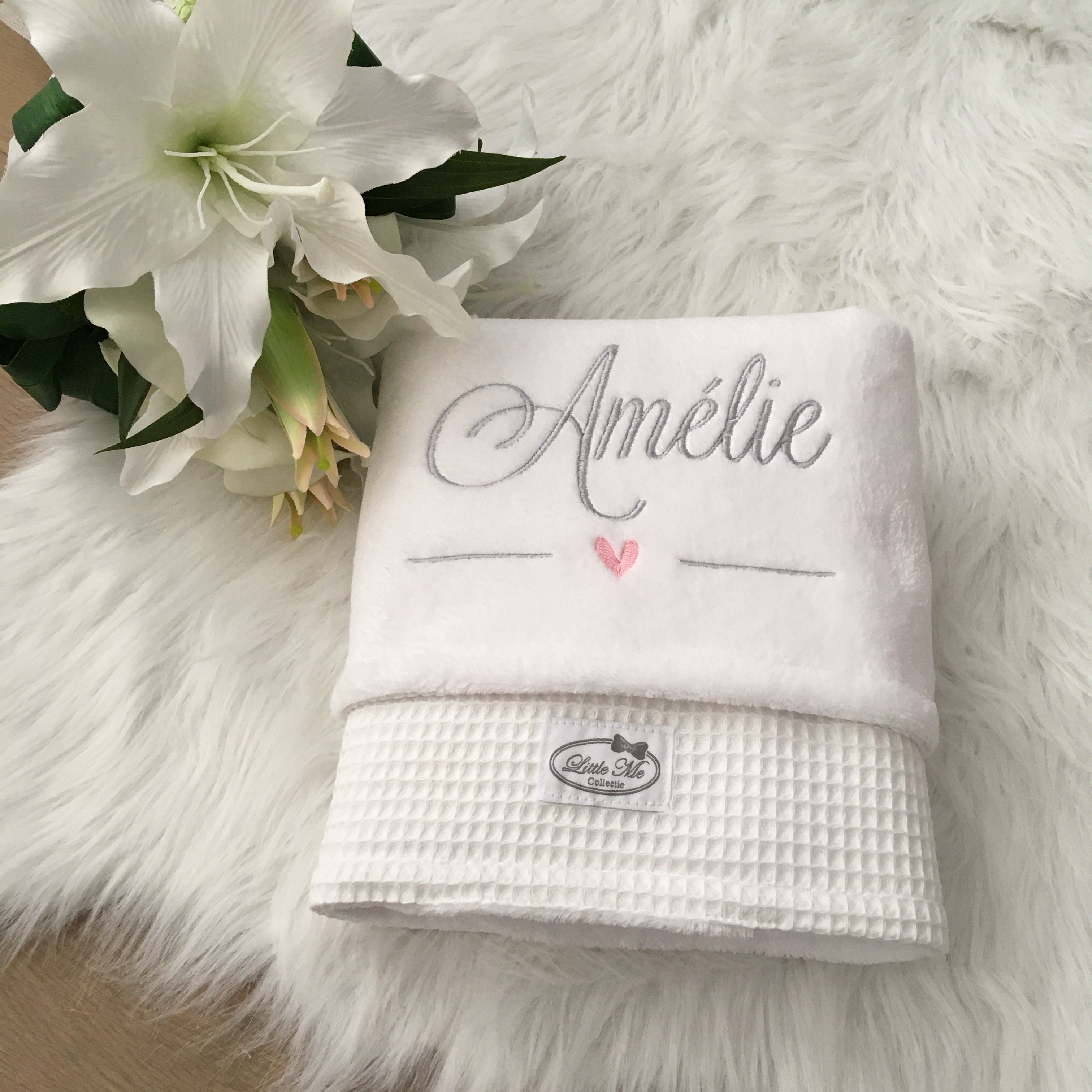 Winterdeken waffel wit 75x100cm