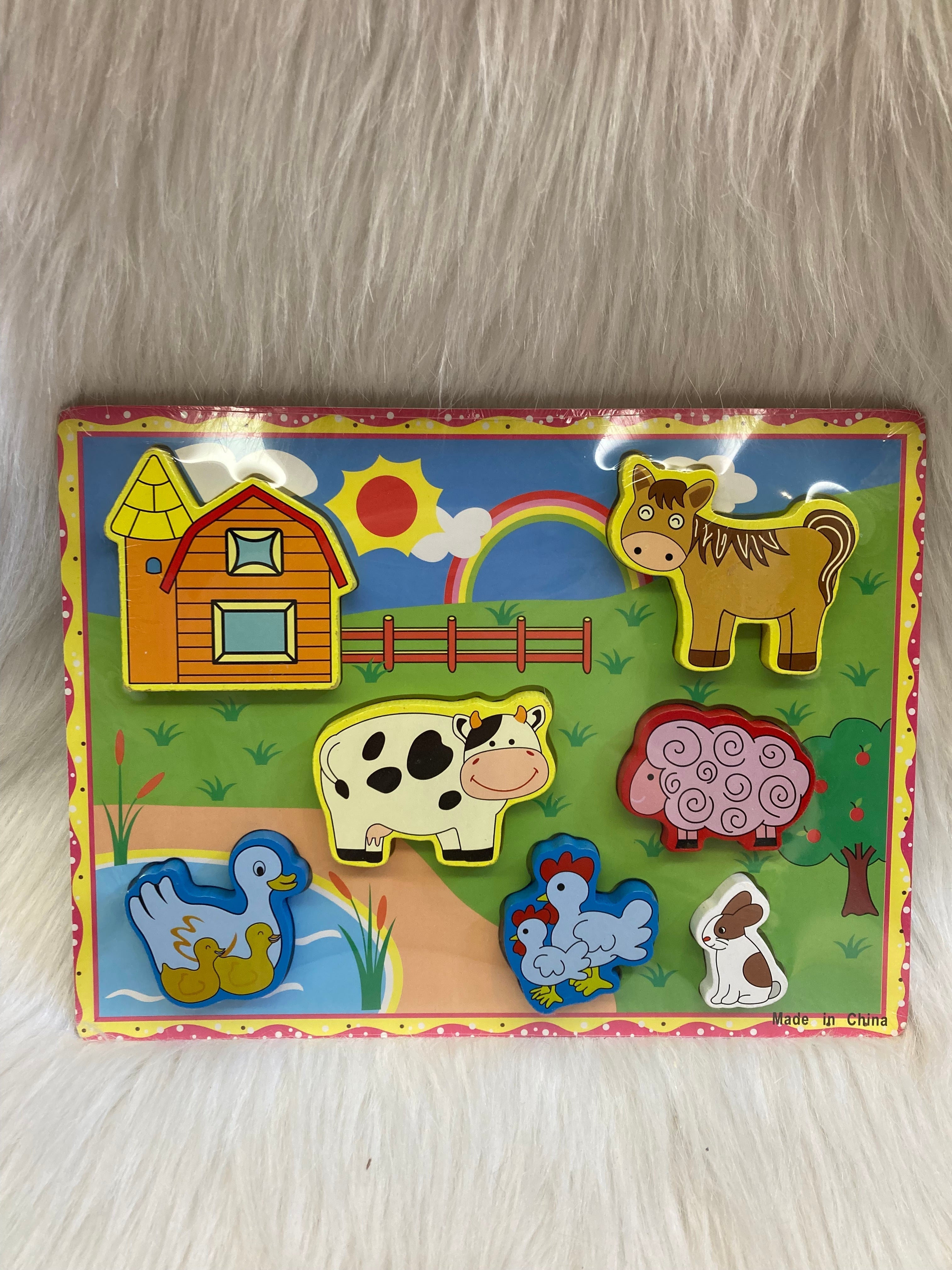 Houten puzzel boerderij 💸