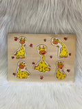 Houten puzzel giraf
