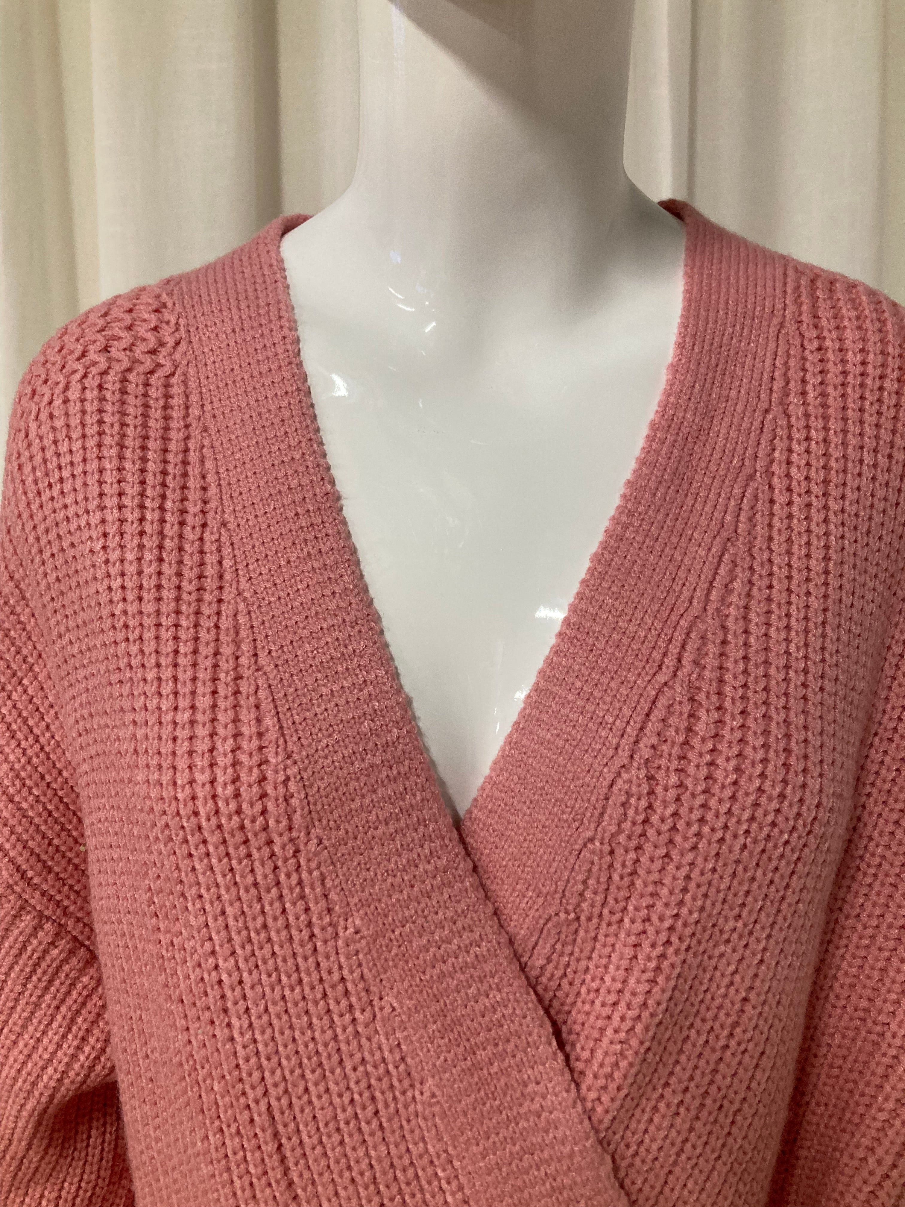 Cardigan Wrapped Long Pink One size