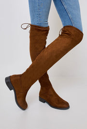 Bottes hautes couleur camel