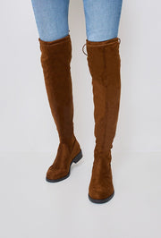 Bottes hautes couleur camel