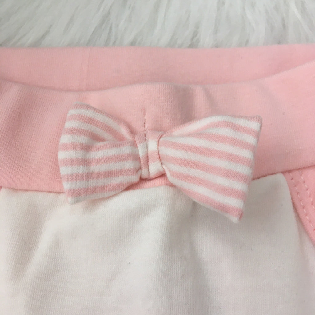 Legging met rokje lichtroze/wit