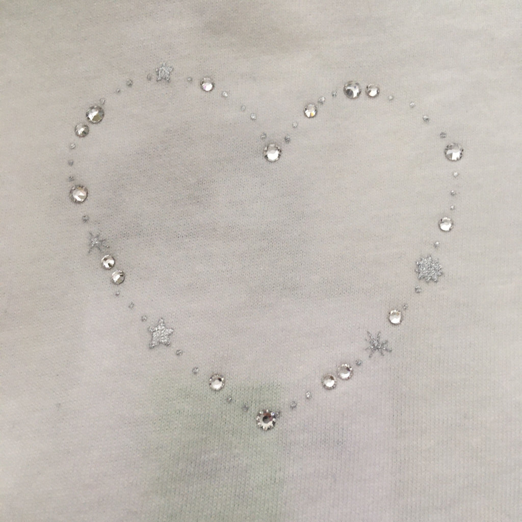 Jurkje ecru hartje zilver