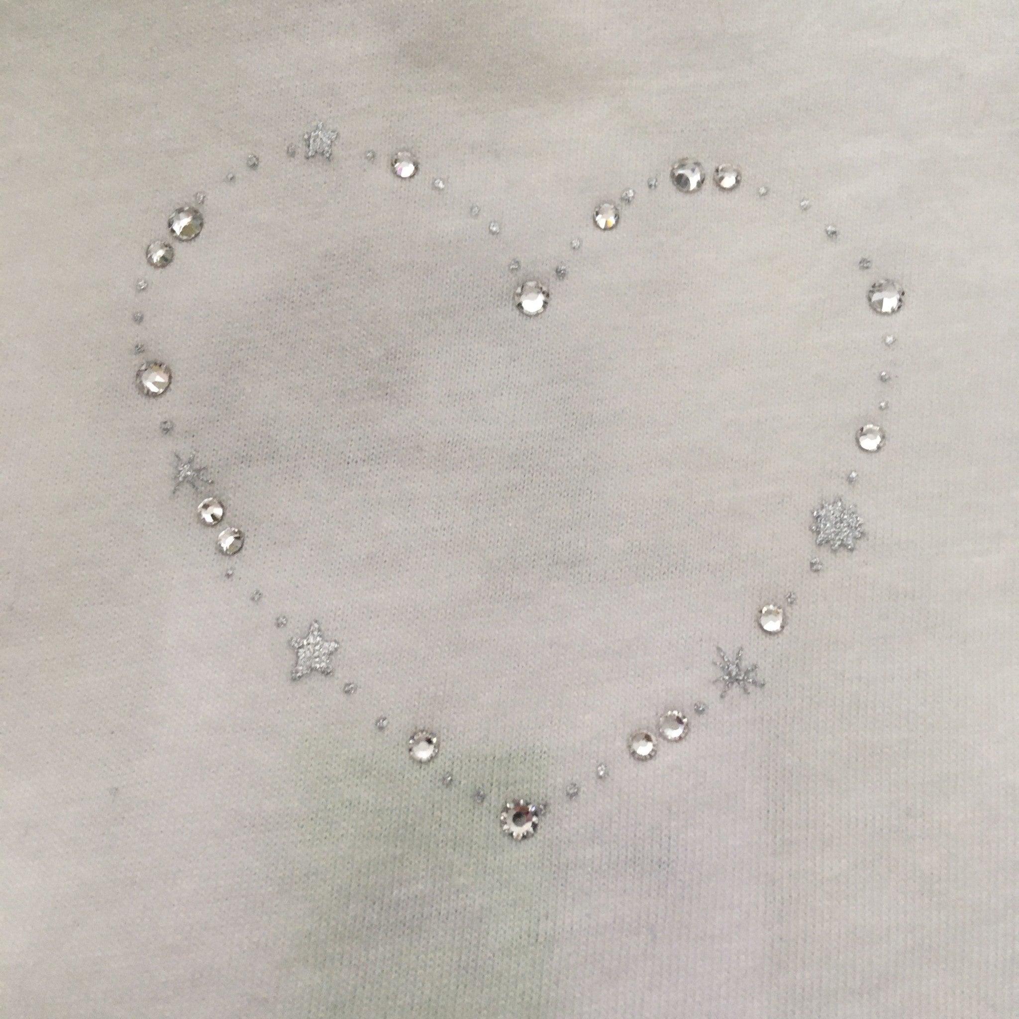 Jurkje ecru hartje zilver