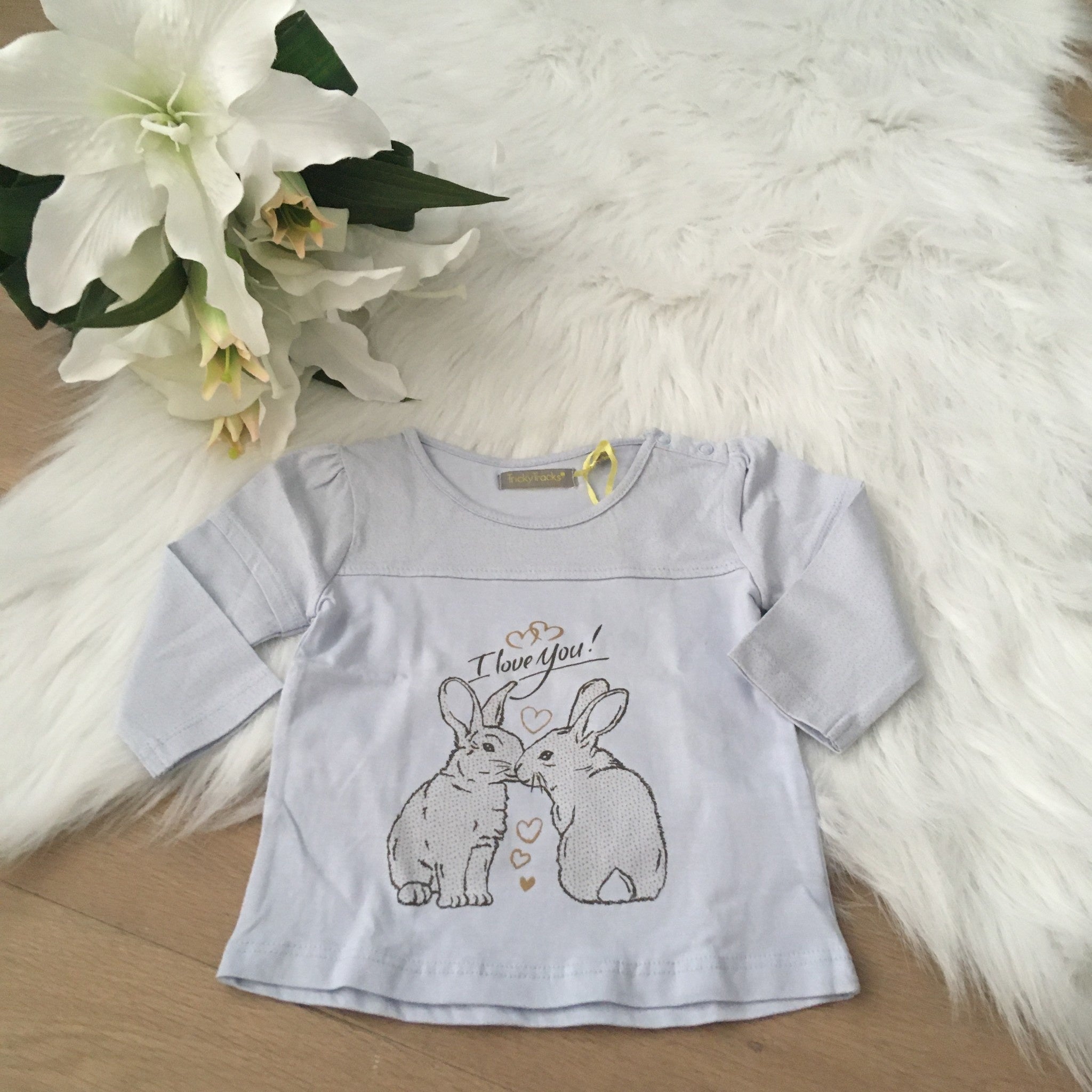 I love you bunny blauw